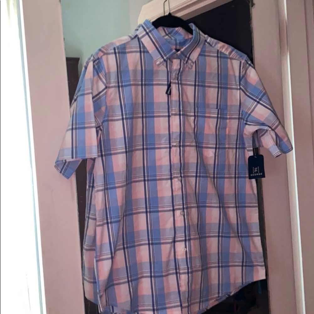 2 Men strip button up shirts